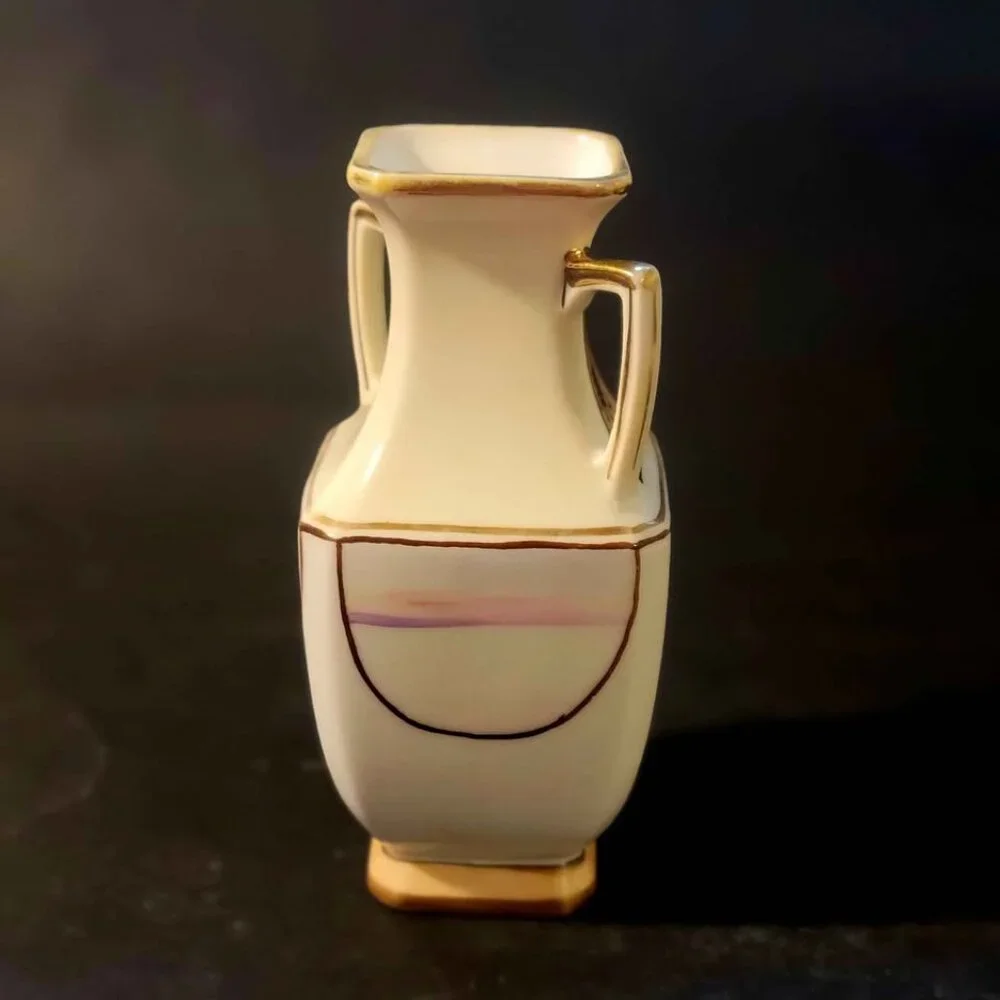 Antique Hand-Painted Porcelain Nippon Vase